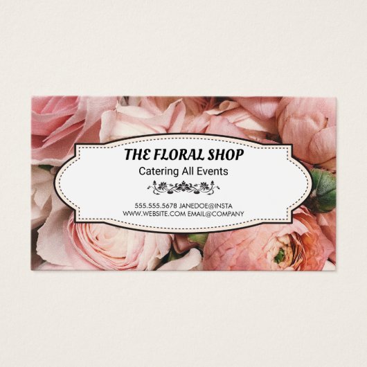 Vloerwinkel | Florist | Bouquet of Flowers Visitekaartje (Voorkant)