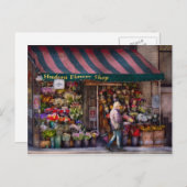 Vloerwinkel - NY - Chelsea - Hudson Flower Shop Briefkaart (Voorkant / Achterkant)