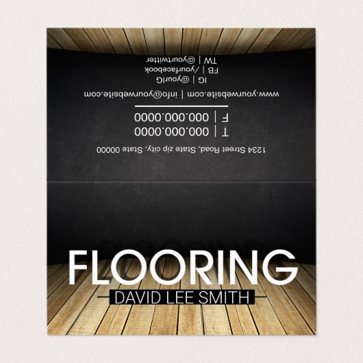 Vloerwoudspecialist Visitekaartje (Buitenkant ongevouwen)