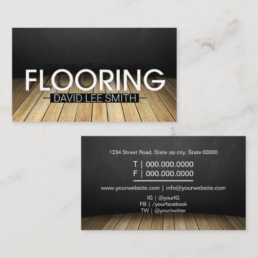 Vloerwoudspecialist Visitekaartje (Voorkant / Achterkant)