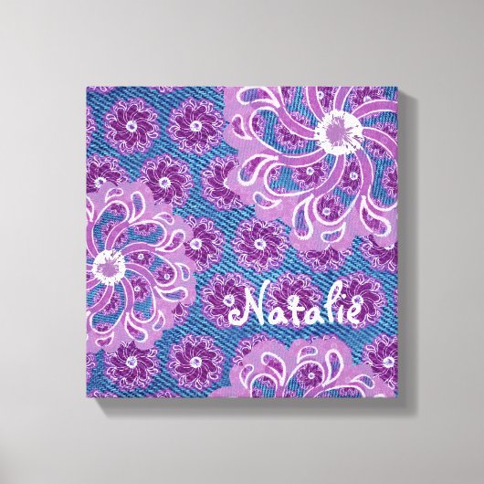 Vloerzalen en wikkelen van denim vierkant canvas (Voorkant)