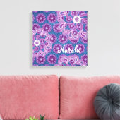 Vloerzalen en wikkelen van denim vierkant canvas (Insitu (Woonkamer))