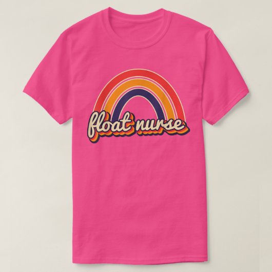 Vloerzuster Zursing Retro Regenboogvloerpoel T-shirt (Design voorkant)