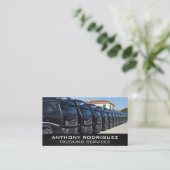 Vloet van Semi Trucks | Logistieke drager Visitekaartje (Staand voorkant)