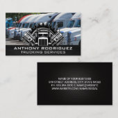 Vloet van Semi Trucks | Vervoer Logo Visitekaartje (Voorkant / Achterkant)