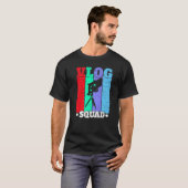 Vlog Squad Social Media Content Creator Vlogger T-shirt (Voorkant volledig)