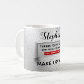 Vlogger-Bedankt voor volgen geabonneerd Koffiemok (Voorkant links)