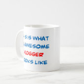 vlogger, geweldige koffiemok (Voorkant links)