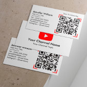 Vloggerkanaal van YouTube met minimalistische QR-c Visitekaartje