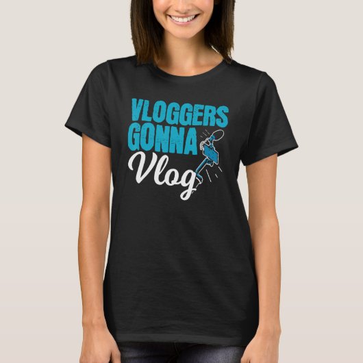 Vloggers volgen Vlog Social Media Content Creator T-shirt (Voorkant)