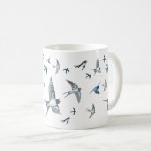 Vlok van zwaluwen koffiemok (Voorkant rechts)