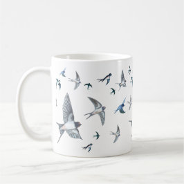 Vlok van zwaluwen koffiemok