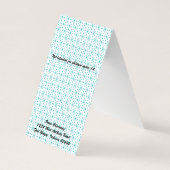 Vlokken/Sterren Tent Vouw DIY Punch Oorbel Display Visitekaartje (Achterkant)