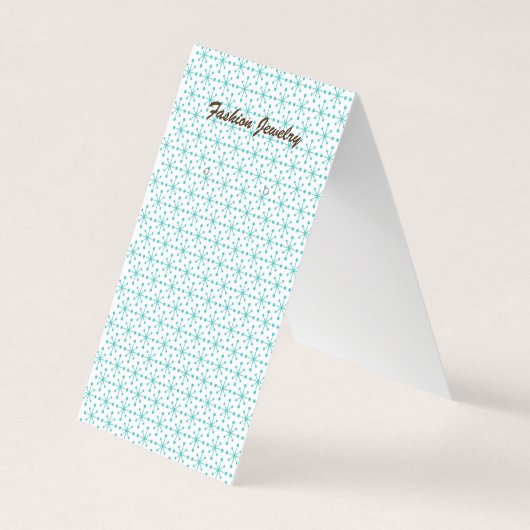 Vlokken/Sterren Tent Vouw DIY Punch Oorbel Display Visitekaartje (Voorkant)