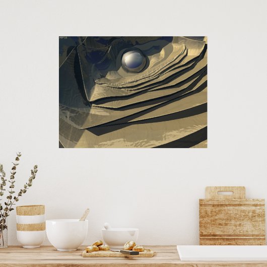 Vlokken van goud poster (Keuken)