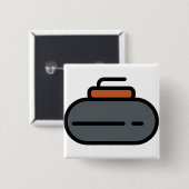 vlokken vierkante button 5,1 cm (Voorkant /achterkant)