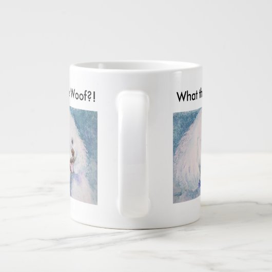 VLOKKIGE WITTE BICHON FRISE GROTE KOFFIEKOP (Achterkant)