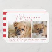 VLOOIEN NAVIDAD FEESTDAGENKAART (Voorkant / Achterkant)