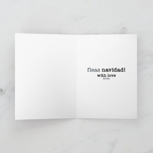 Vlooien Navidad Kerstkaart Feestdagen Kaart (Binnen)