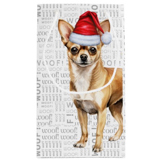 Vlooien Navidog Chihuahua Grappig Kerst Klein cade Klein Cadeauzakje (Achterkant)