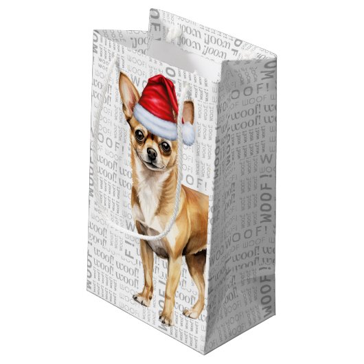 Vlooien Navidog Chihuahua Grappig Kerst Klein cade Klein Cadeauzakje (Achterkant Gekanteld)