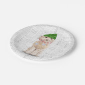 Vlooien Navidog Kerstmis Cockapoo Santa Papieren Bordje (Gekanteld)