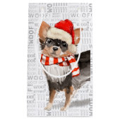 Vlooien Navidog Lang Haar Chihuahua Grappige Kerst Klein Cadeauzakje (Voorkant)