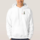 Vlooien Navidog Zwart Lab Grappige Kerstmis Hoodie (Voorkant)