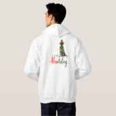 Vlooien Navidog Zwart Lab Grappige Kerstmis Hoodie (Achterkant volledig)