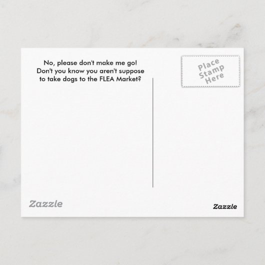 Vlooienmarkt Briefkaart (Achterkant)