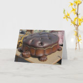 Vlooienmarkt Kaart - Turtle Ottoman (Gele Bloem)