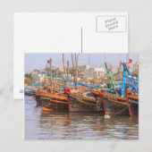 Vloot van vissersboten briefkaart (Voorkant / Achterkant)
