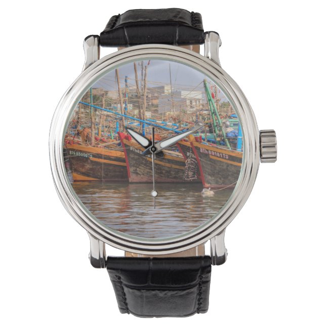 Vloot van vissersboten horloge (Voorkant)
