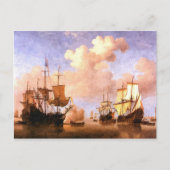 Vloot van zeilschepen briefkaart (Voorkant)