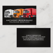 Vloot vrachtwagens | Vrachtwagen Diensten  Visitekaartje (Voorkant / Achterkant)