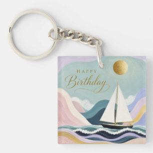 Vlot de Verjaardag in een Nieuw Jaar Sleutelhanger