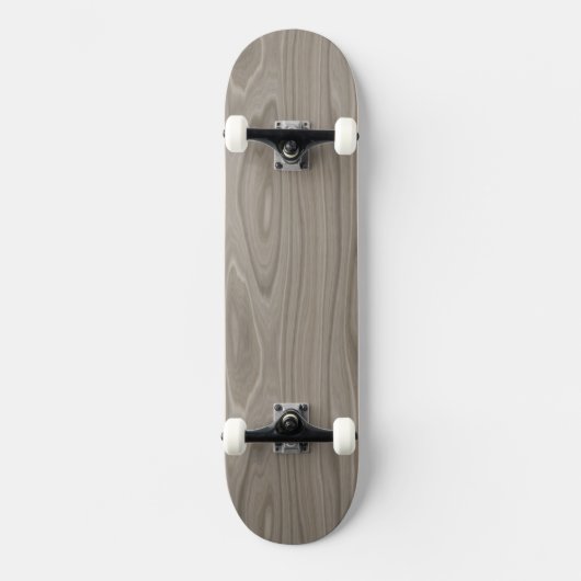 Vlot Grijs Hout Persoonlijk Skateboard (Voorkant)