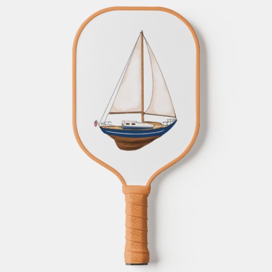 Vlot zeilen nautische kust Preppy Pickleball Paddle (Voorkant)