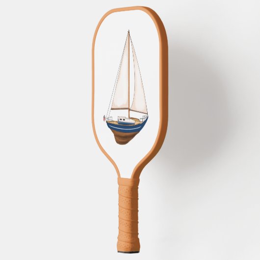 Vlot zeilen nautische kust Preppy Pickleball Paddle (Links)