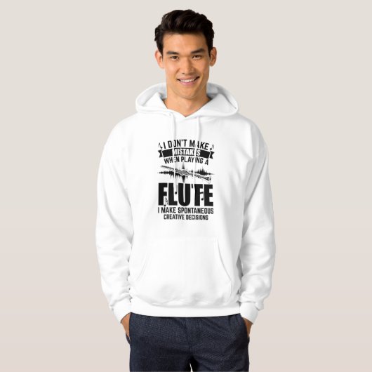 Vloten | Flutist Flute Player Music-cadeaus Hoodie (Voorkant volledig)