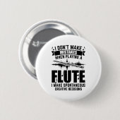Vloten | Flutist Flute Player Music-cadeaus Ronde Button 5,7 Cm (Voorkant /achterkant)