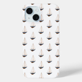 Vlotte zeilpreppy nautisch iPhone 15 case