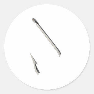 Vlottervishaak Ronde Sticker