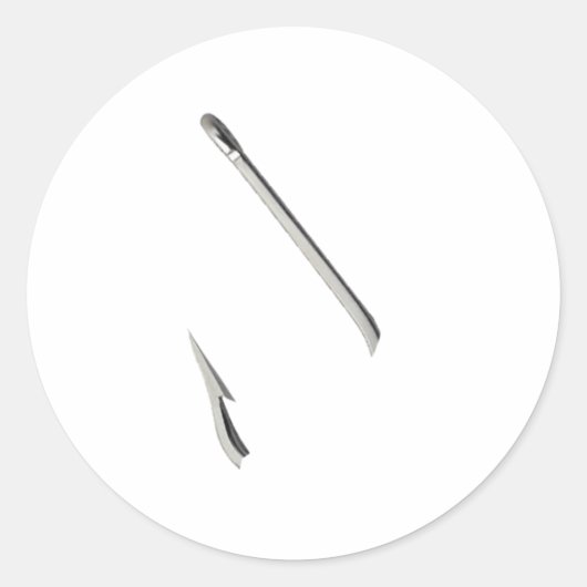 Vlottervishaak Ronde Sticker (Voorkant)