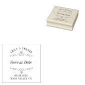Vlourish Wedding Save the Date Rubberstempel (Gestempeld)