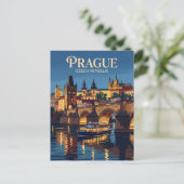 Vltava rivier Tsjechië Briefkaart (Staand voorkant)