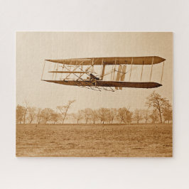 Vlucht 85 Orville Wright tweedekker C 1904 Sepia J Legpuzzel