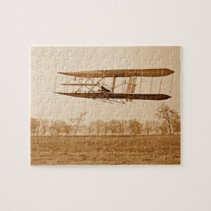 Vlucht 85 Orville Wright tweedekker C 1904 Sepia J Legpuzzel