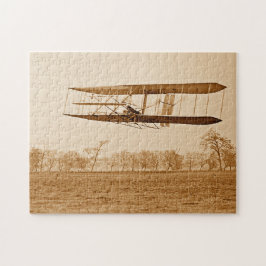 Vlucht 85 Orville Wright tweedekker C 1904 Sepia Legpuzzel