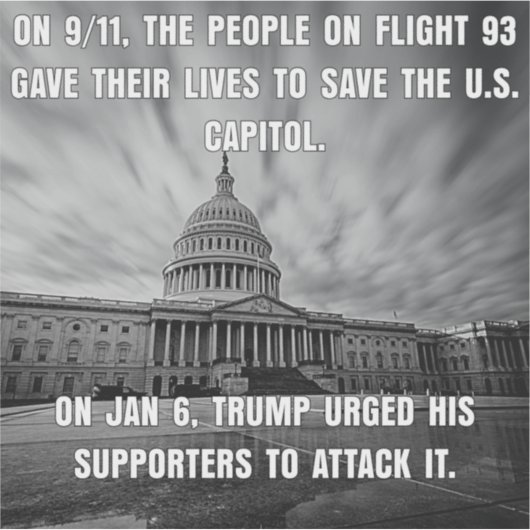 Vlucht 93 redde het Capitool. Trump heeft het aang Sticker (Voorkant)